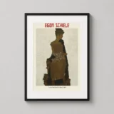 Egon Schiele, Portrait of Gerti Schiele 1909 Art Print