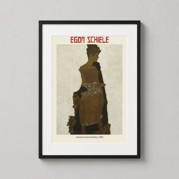 Egon Schiele, Portrait of Gerti Schiele 1909 Art Print