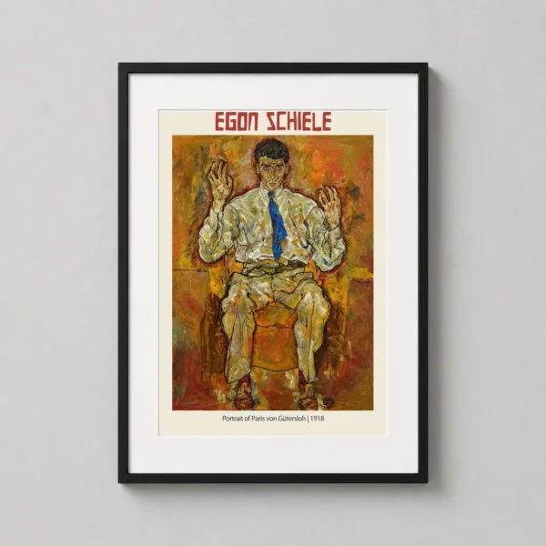 Egon Schiele Portrait of Paris von Gütersloh 1918 Art Print