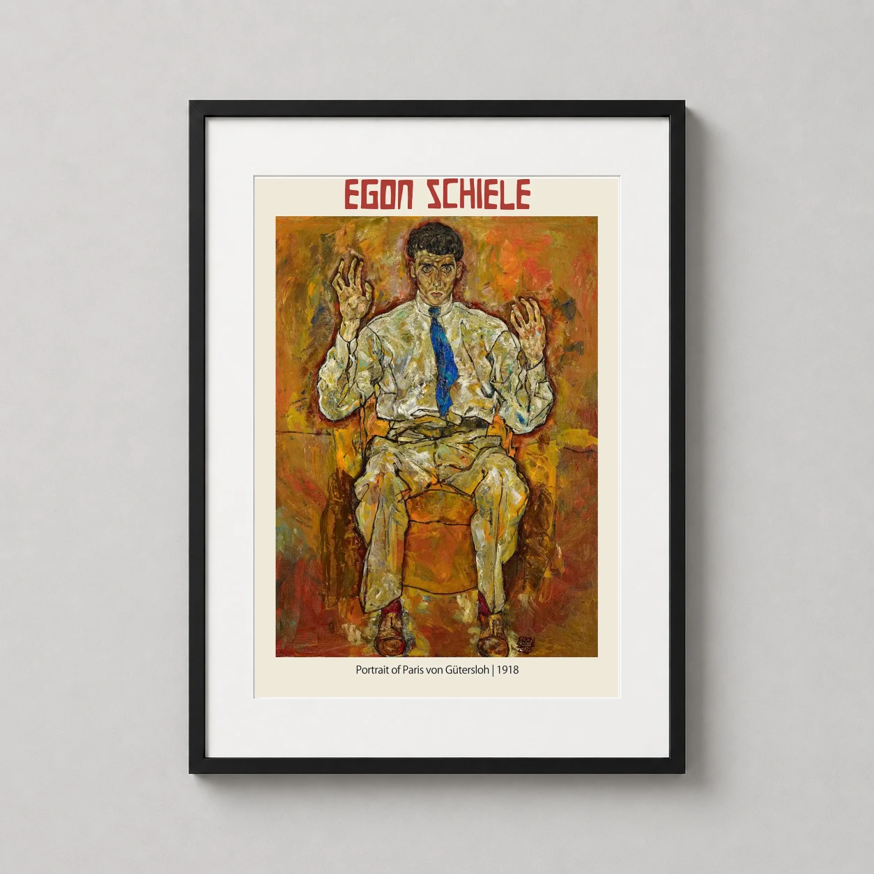 Egon Schiele Portrait Paris — this 1918 expressionist portrait by Egon Schiele depicts Paris von