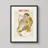 Egon Schiele Seated Couple 1915 Expressionist Art Print