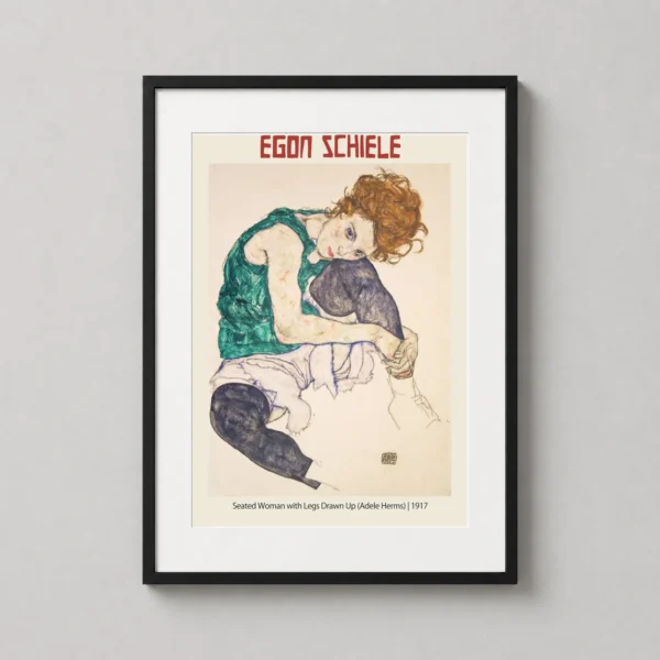 Egon Schiele Seated Woman with Legs Drawn Up Adele Herms Art Print