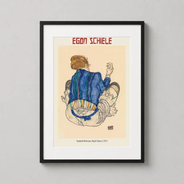 Egon Schiele Seated Woman Back View 1917 Expressionist Art Print