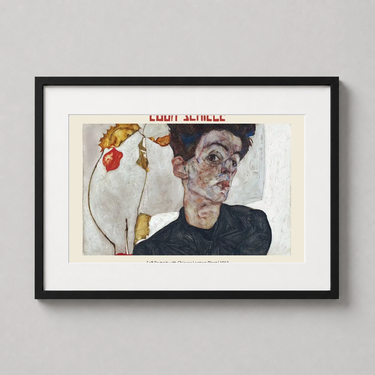 Egon Schiele Self-portrait Chinese — intense 1912 expressionist self-portrait by Egon Schiele featuring a