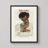 Egon Schiele Self-Portrait with Lowered Head 1912 Art Print
