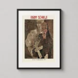 Egon Schiele Self-Seer II Death and Man 1911 Expressionist Art Print