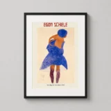 Egon Schiele Standing Girl, Back View 1908 Expressionist Art Print