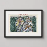 Town among Greenery, Egon Schiele Old City III Art Print