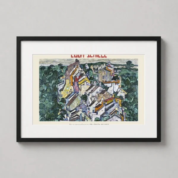 Town among Greenery, Egon Schiele Old City III Art Print