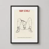 Egon Schiele Reclining Nude with Boots 1918 Expressionist Art Print