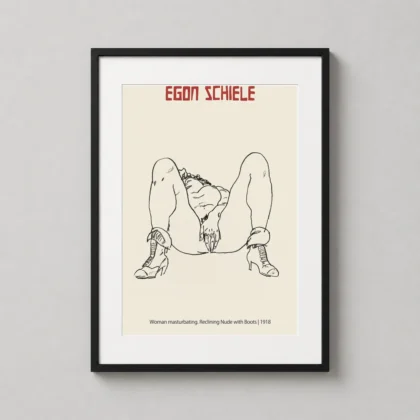 Egon Schiele Reclining Nude — raw 1918 sketch by Egon Schiele featuring a reclining nude figure in