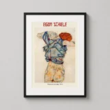 Egon Schiele Woman Undressing 1914 Expressionist Art Print