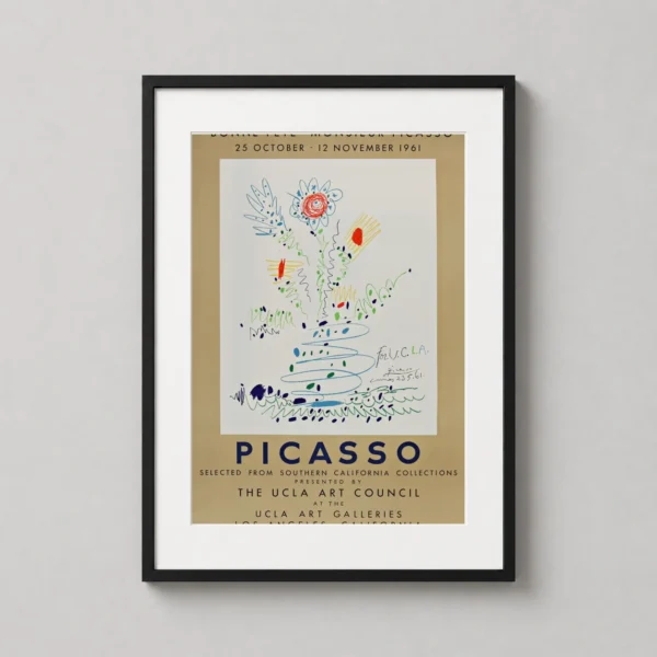 Pablo Picasso Bonne Fete Monsieur Picasso UCLA Exhibition Art Print