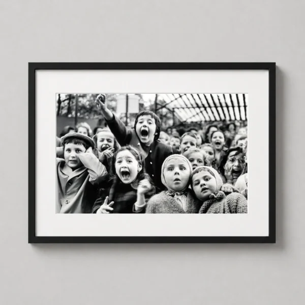 Children at a Puppet Theatre Paris 1963 Photography Print