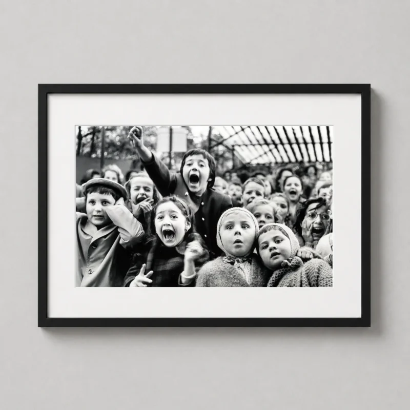 Children at a Puppet Theatre Paris 1963 Photography Print