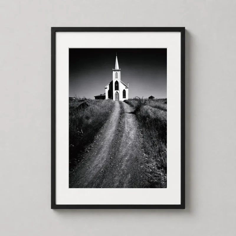 Ansel Adams, Church and Road, Bodega, California Photography Print