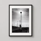 Rails and Jet Trails Roseville, California Ansel Adams Photography Print