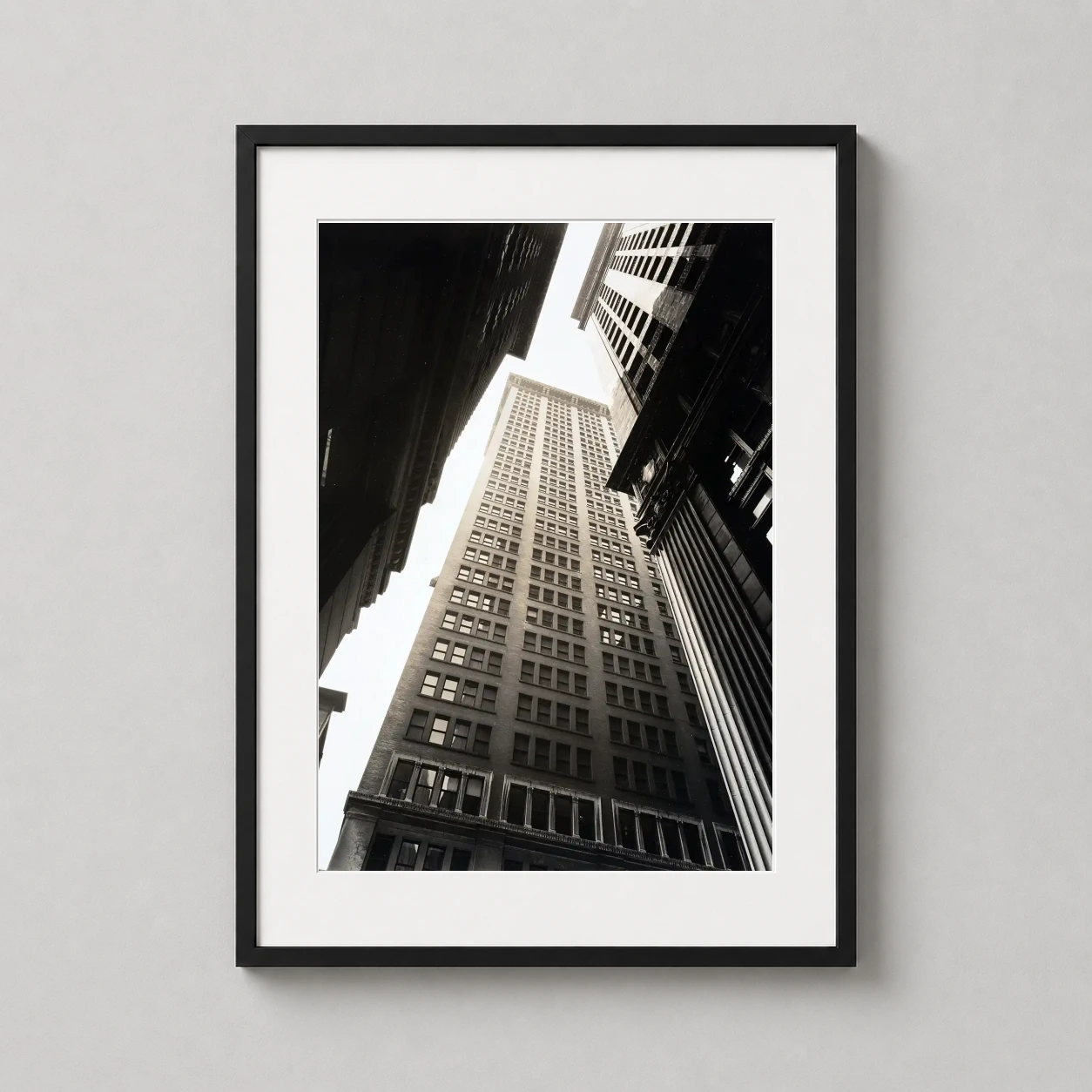 Berenice Abbott Canyon Broadway — dramatic 1936 black and white architectural photograph by Berenice