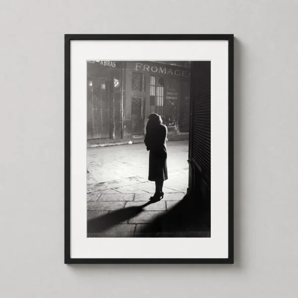 Brassai Paris de Nuit Rue Quincampoix Woman in Shadow Photography Print