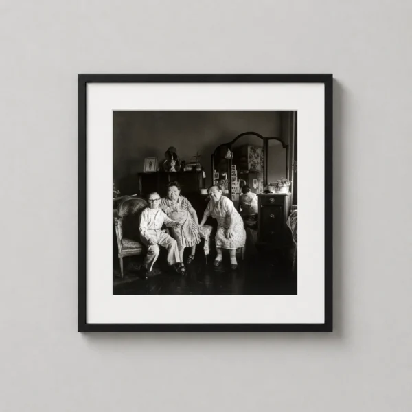 Diane Arbus Three People in a Living Room Photography Print