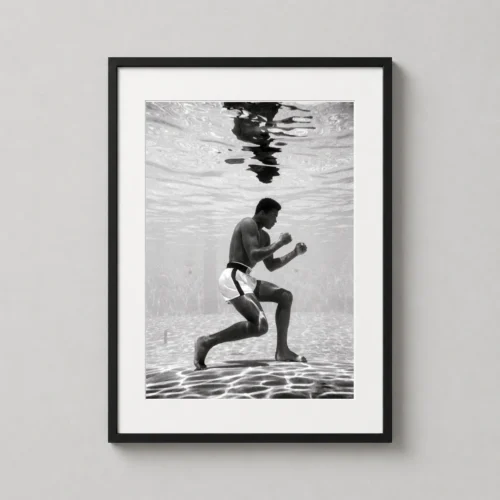 Muhammad Ali Underwater Training 1961 Black and White Photography Print