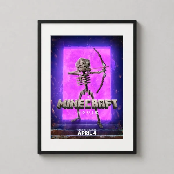 Minecraft Movie Skeleton Archer Nether Portal Movie Poster