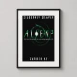 Alien 3 Minimalist Green Xenomorph Silhouette Horror Movie Poster