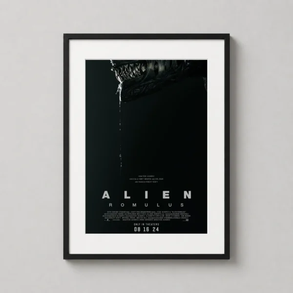 Alien Romulus Xenomorph Drip, Minimalist Horror Movie Poster