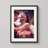 Anora 2024 Movie Sean Baker Palme d'Or Neon Title Movie Poster