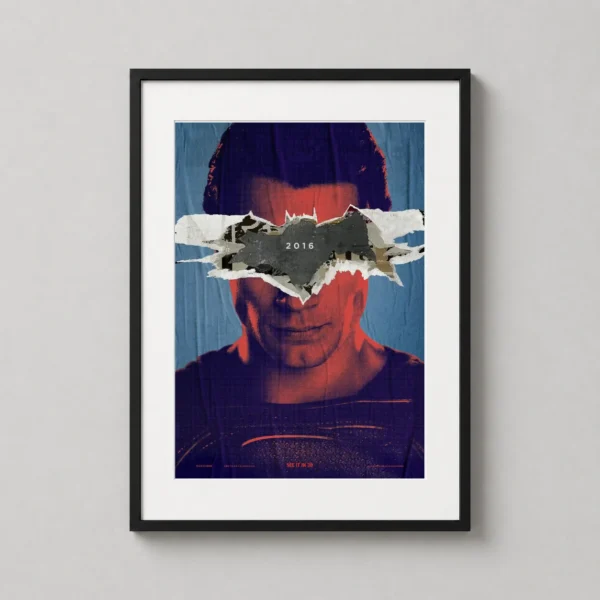 Batman V Superman Distressed Clark Kent Halftone Art Movie Poster