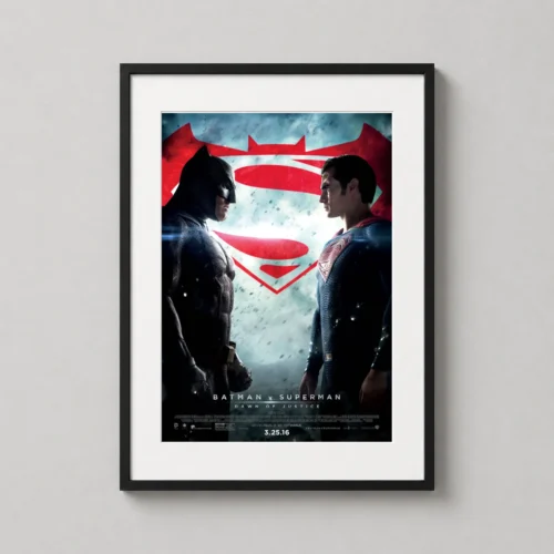 Batman V Superman Clash of Heroes Art Movie Poster