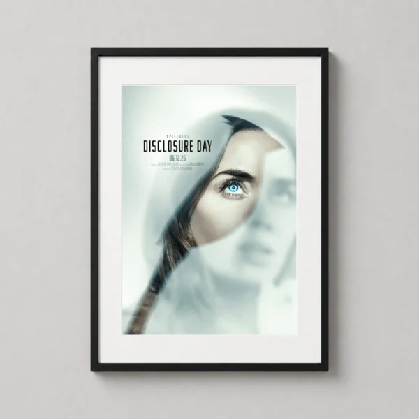 Disclosure Day Futuristic Blue Eye Sci-Fi Movie Poster