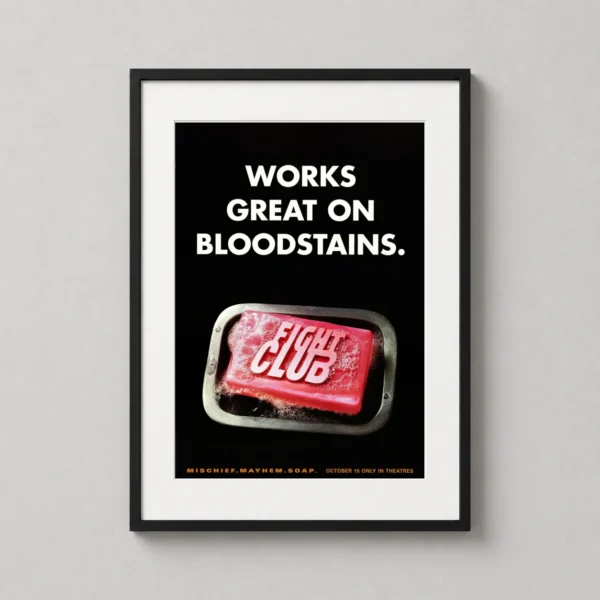 Fight Club Soap Bar Bloodstains Movie Art Movie Poster
