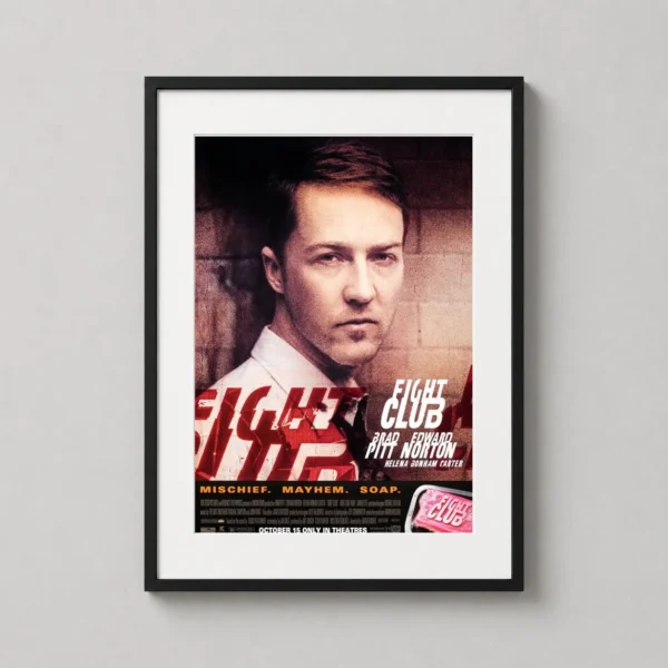 Fight Club Edward Norton Art Movie Poster