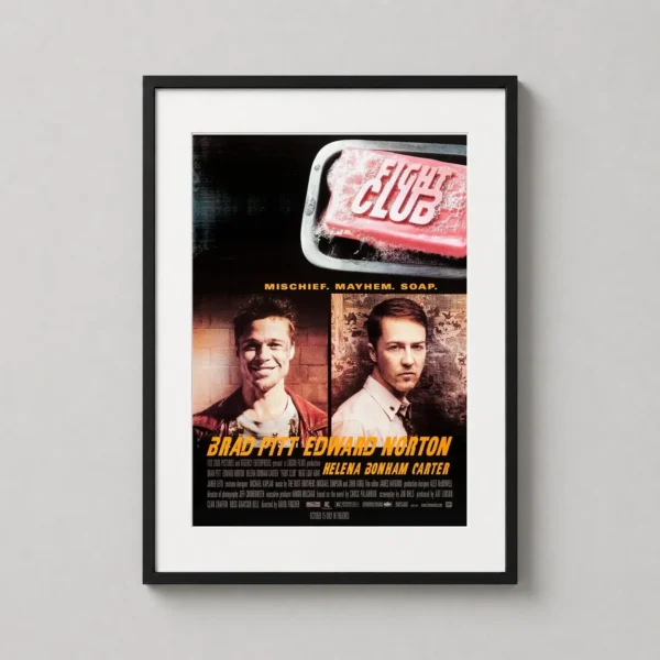 Fight Club Movie Poster Soap Bar & Cast Split