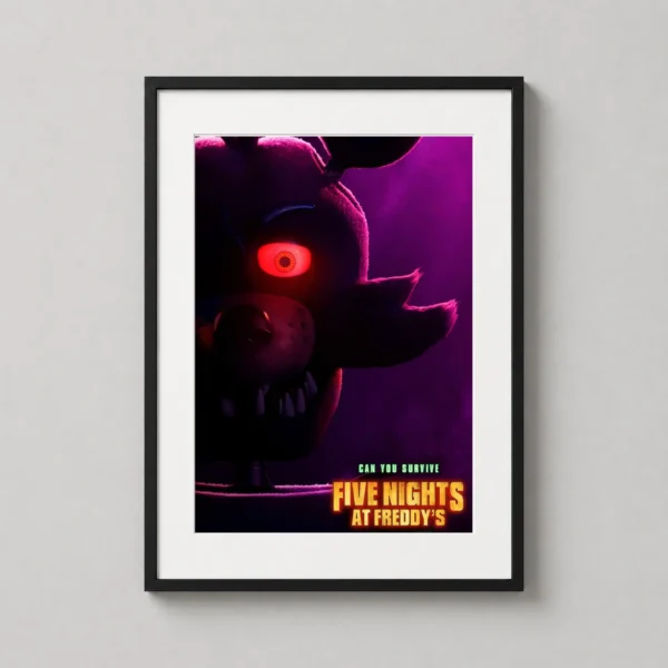 FNAF Movie Foxy Glowing Red Eye Horror Movie Poster