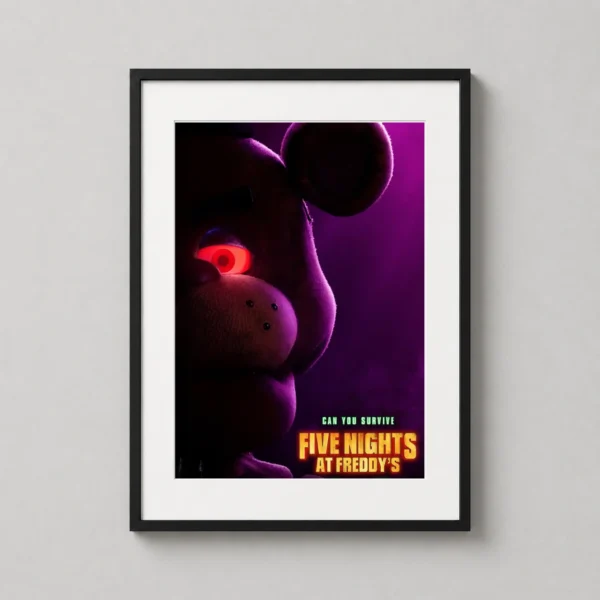 Freddy Fazbear Red Eye Five Nights at Freddy's Art Movie Poster