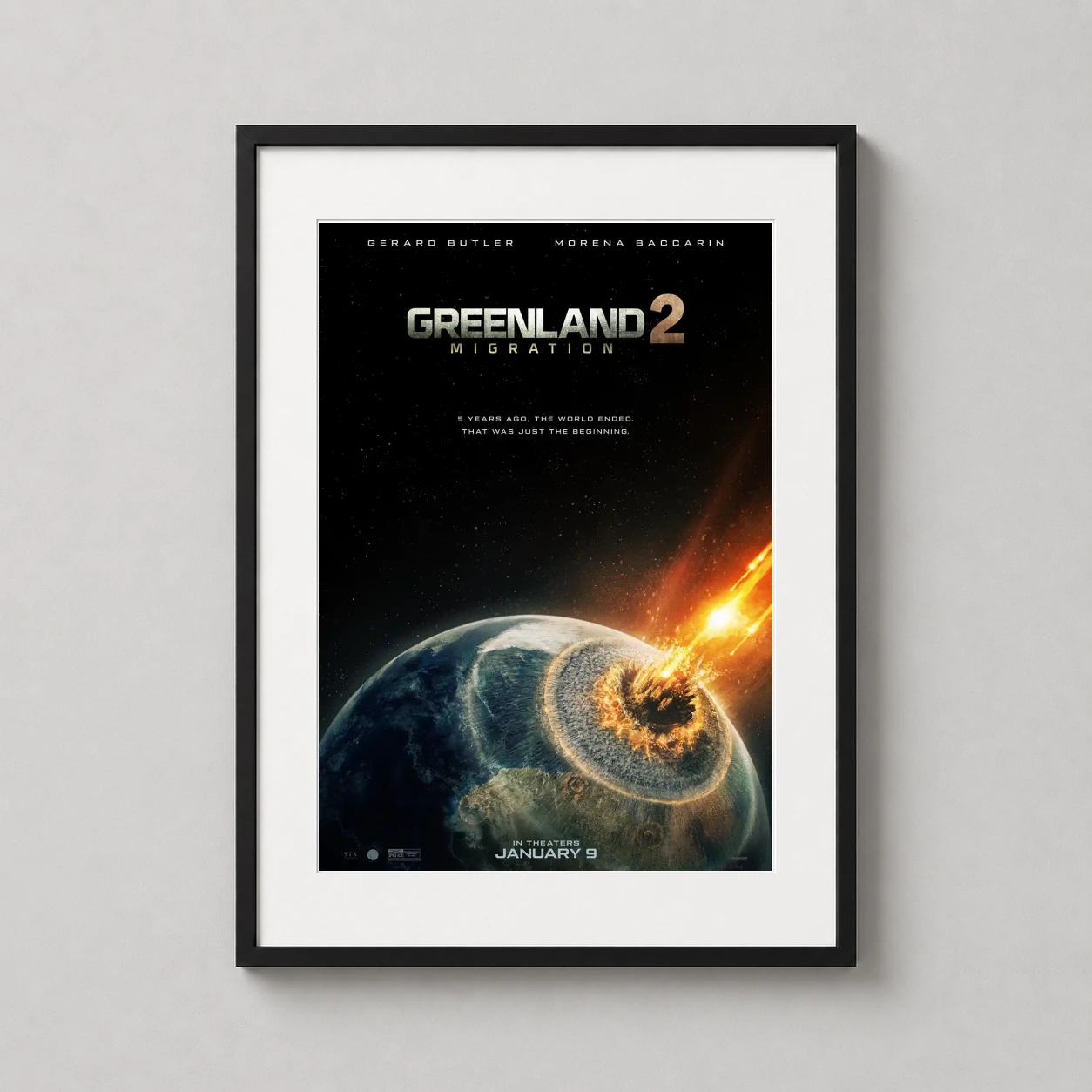Greenland Migration — this Greenland Migration movie poster showcases a catastrophic comet