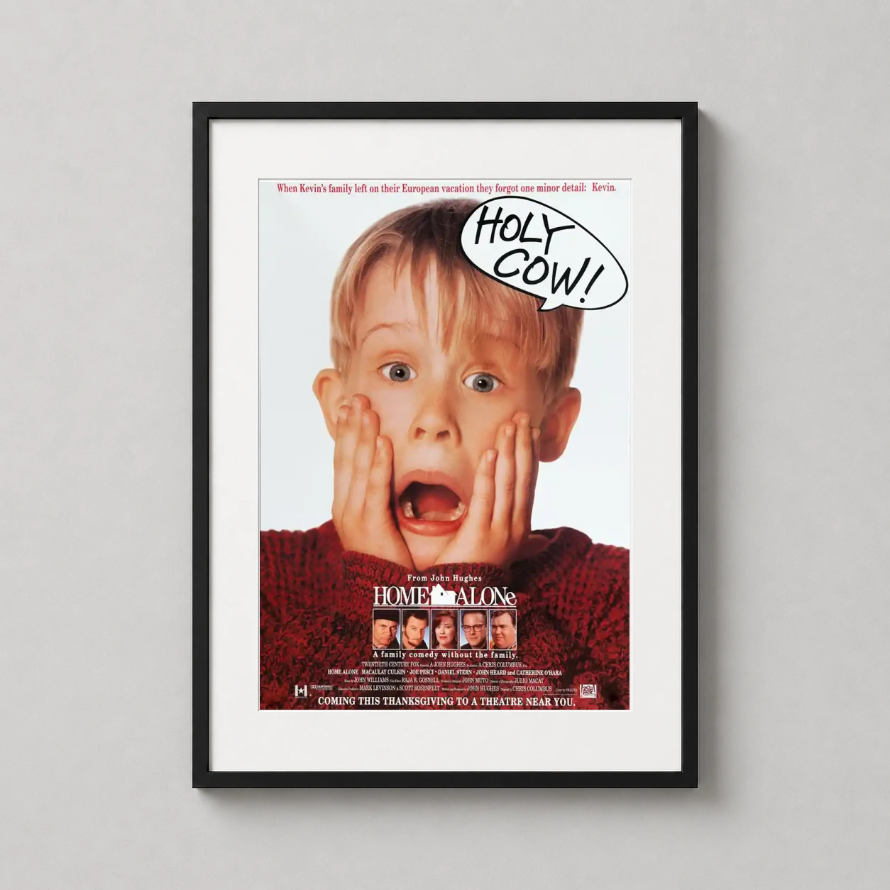 Home Alone 1990 Kevin — featuring Kevin McCallister in his famous scream pose, this theatrical