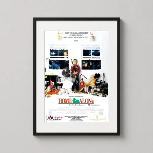 Home Alone 1990 Kevin McCallister and Wet Bandits Movie Poster
