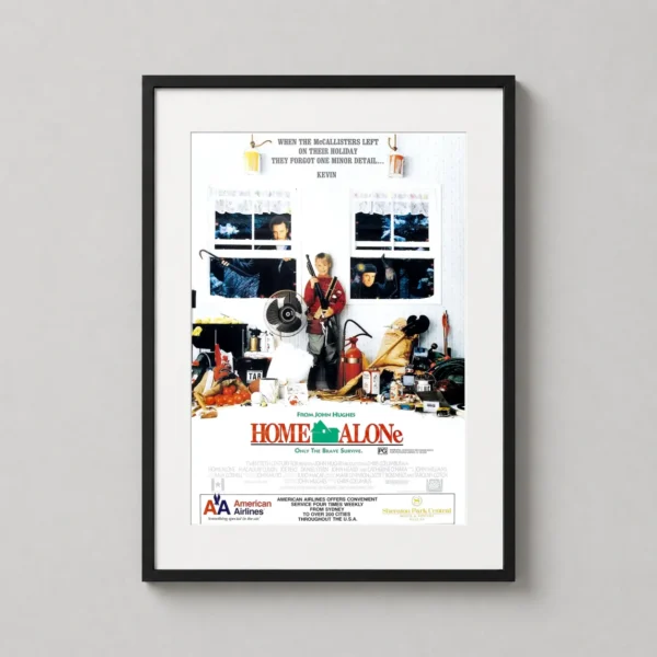 Home Alone 1990 Kevin McCallister and Wet Bandits Movie Poster