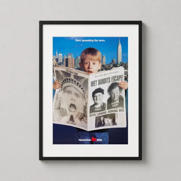 Home Alone 2 Lost in New York Wet Bandits Newspaper Movie Poster