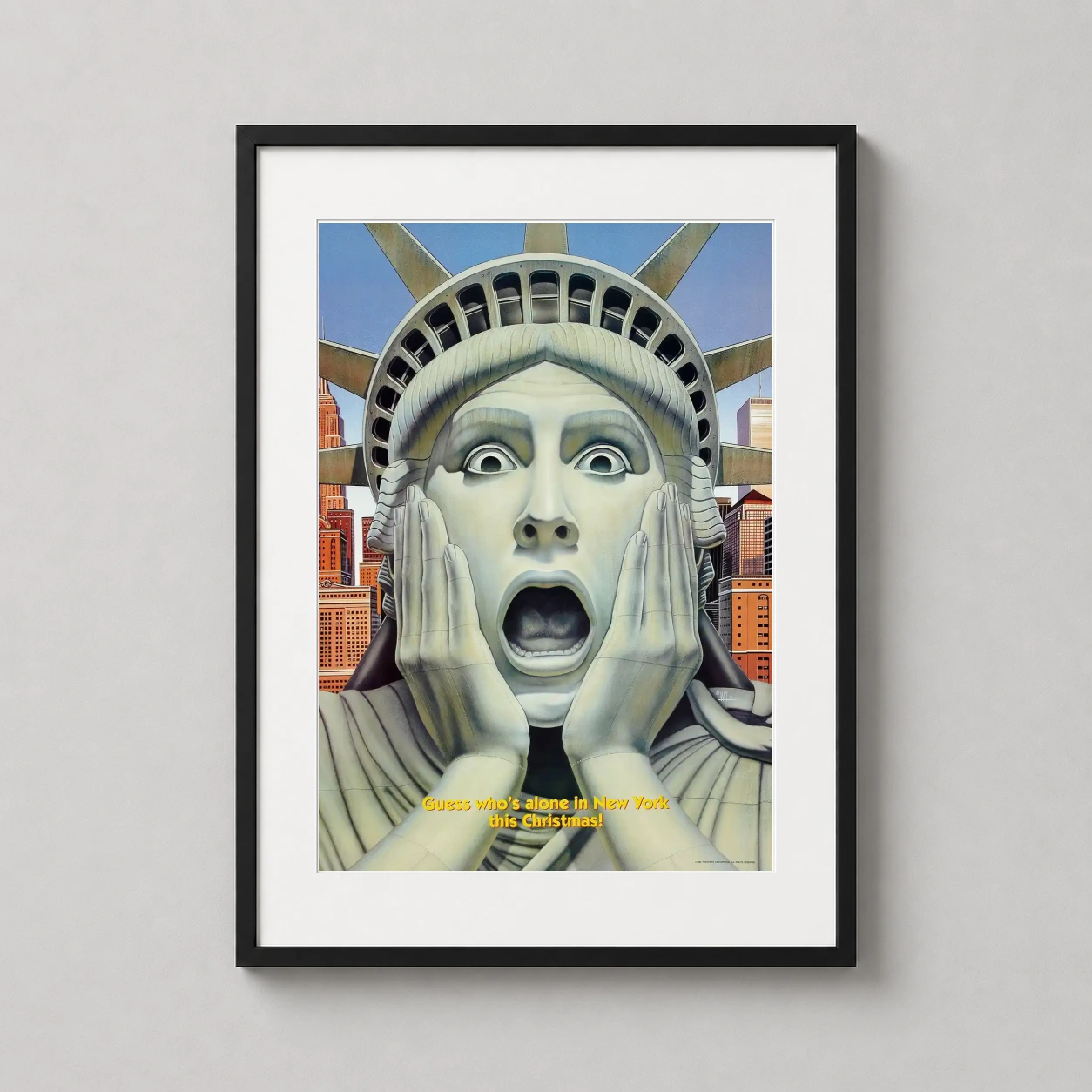 Home Alone 2 Lost in New York — illustrative movie poster featuring the Statue of Liberty mimicking