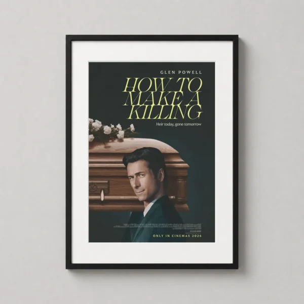How to Make a Killing Glen Powell Coffin Movie Poster