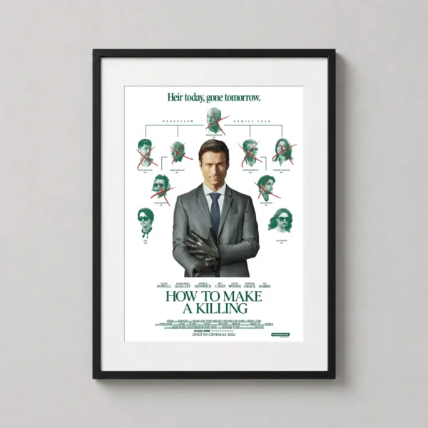 How to Make a Killing Glen Powell Redfellow Family Tree Movie Poster