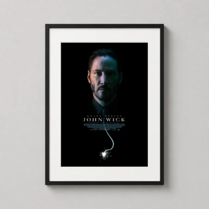 John Wick 2014 – Minimalist Keanu Reeves movie poster for gallery wall display by MerchFuse