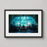 John Wick Chapter 3 High Table Lobby Scene Cinematic Movie Poster