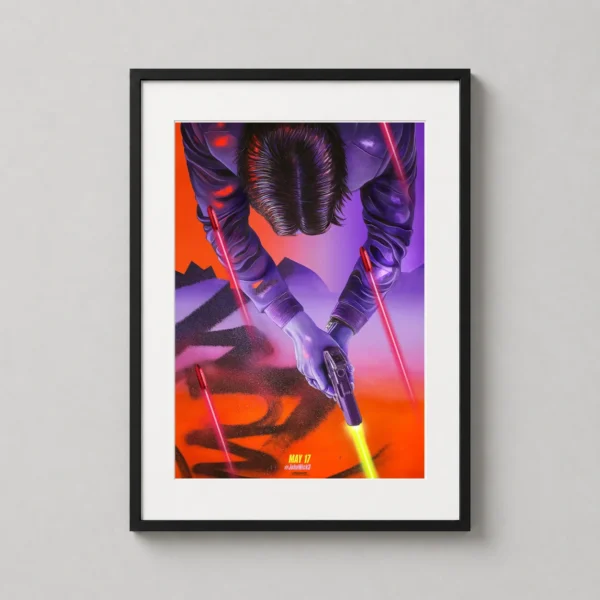 John Wick Chapter 3 Parabellum Neon Action Movie Poster
