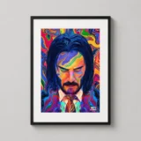 John Wick Parabellum Psychedelic Fluid Abstract Movie Poster