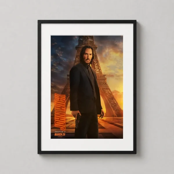 John Wick Chapter 4 Paris Eiffel Tower Movie Poster
